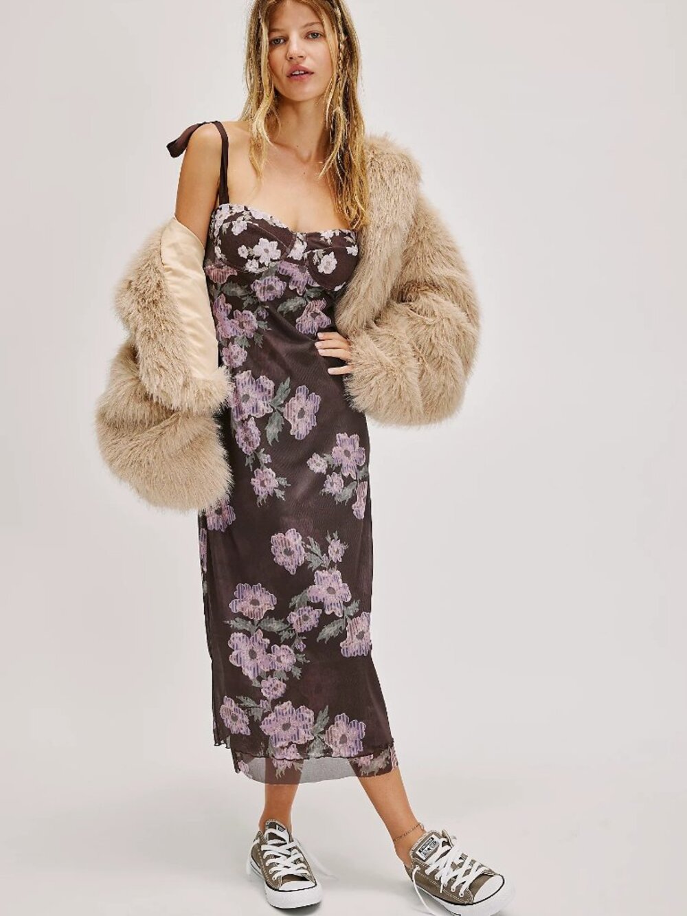 NWT! FREE PEOPLE INTIMATELY Printed Got Glam Slip Dress NWT! - Picture 3 of 6